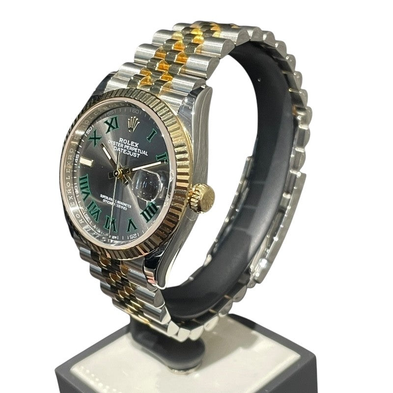 ロレックス ROLEX デイトジャスト36　スレートローマ 126233 スレート ステンレススティール/イエローゴールド 自動巻き メンズ 腕時計
