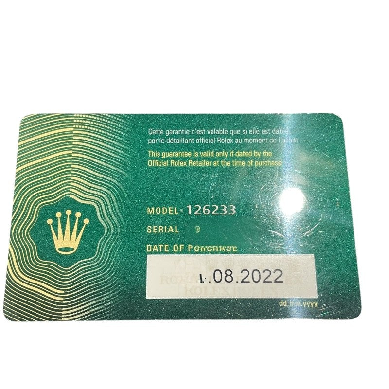 ロレックス ROLEX デイトジャスト36　スレートローマ 126233 スレート ステンレススティール/イエローゴールド 自動巻き メンズ 腕時計