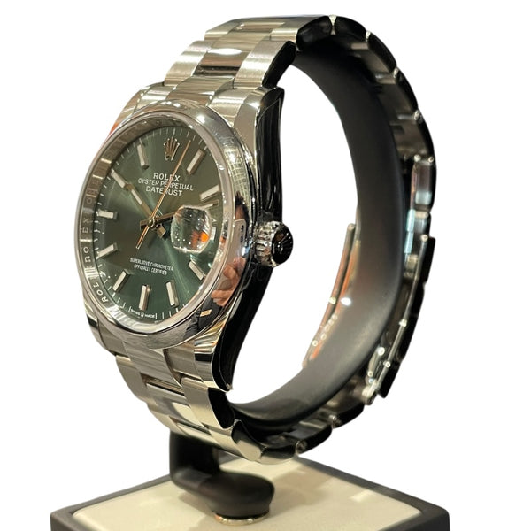 ロレックス ROLEX デイトジャスト36 ミントグリーン 126200 ミントグリーン ステンレススチール メンズ ハンドバッグ