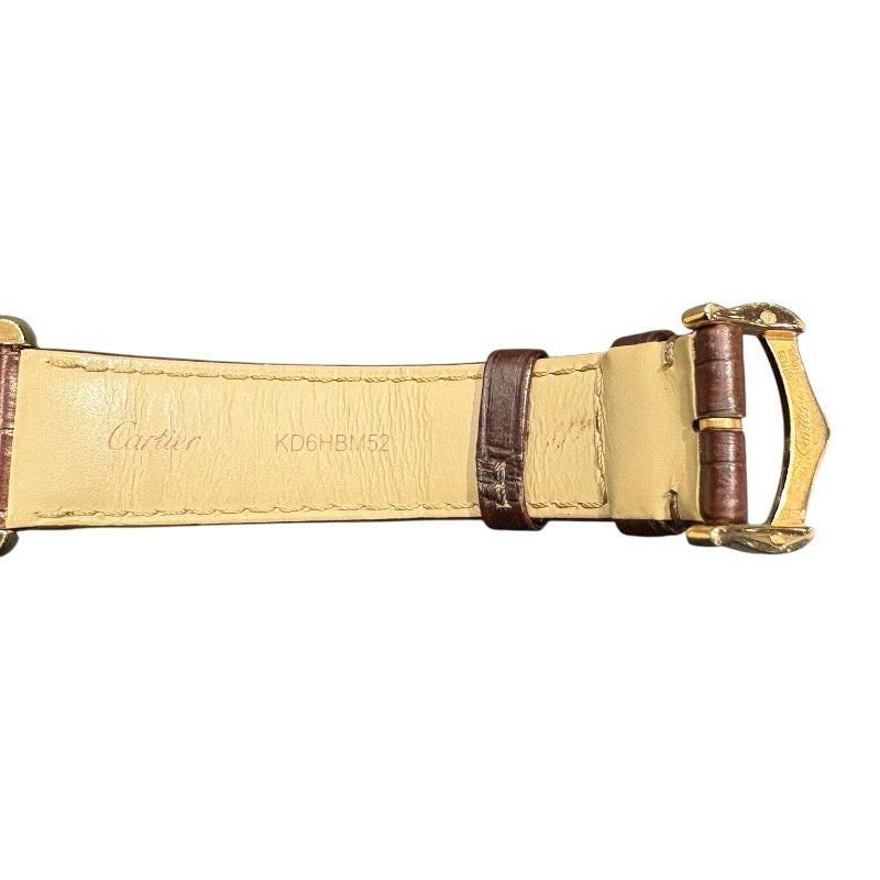 カルティエ Cartier タンク ルイ カルティエ LM WGTA0011 シルバー K18PG/革ベルト 手巻き メンズ 腕時計
