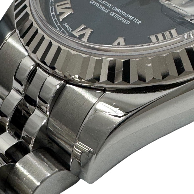 ロレックス ROLEX デイトジャスト Z番 179174 ブルー SS/K18WG レディース 腕時計