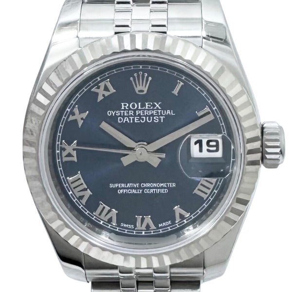 ロレックス ROLEX デイトジャスト Z番 179174 ブルー SS/K18WG レディース 腕時計