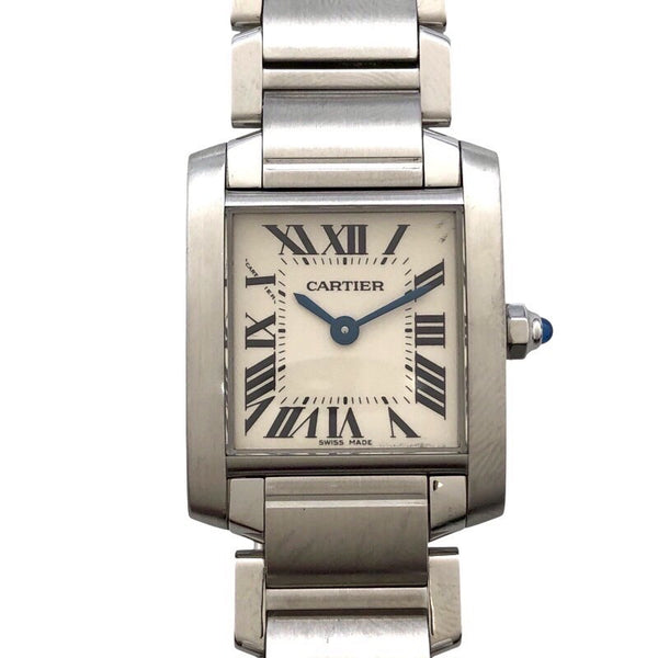 カルティエ Cartier タンクフランセーズSM W51008Q3 シルバー SS レディース 腕時計