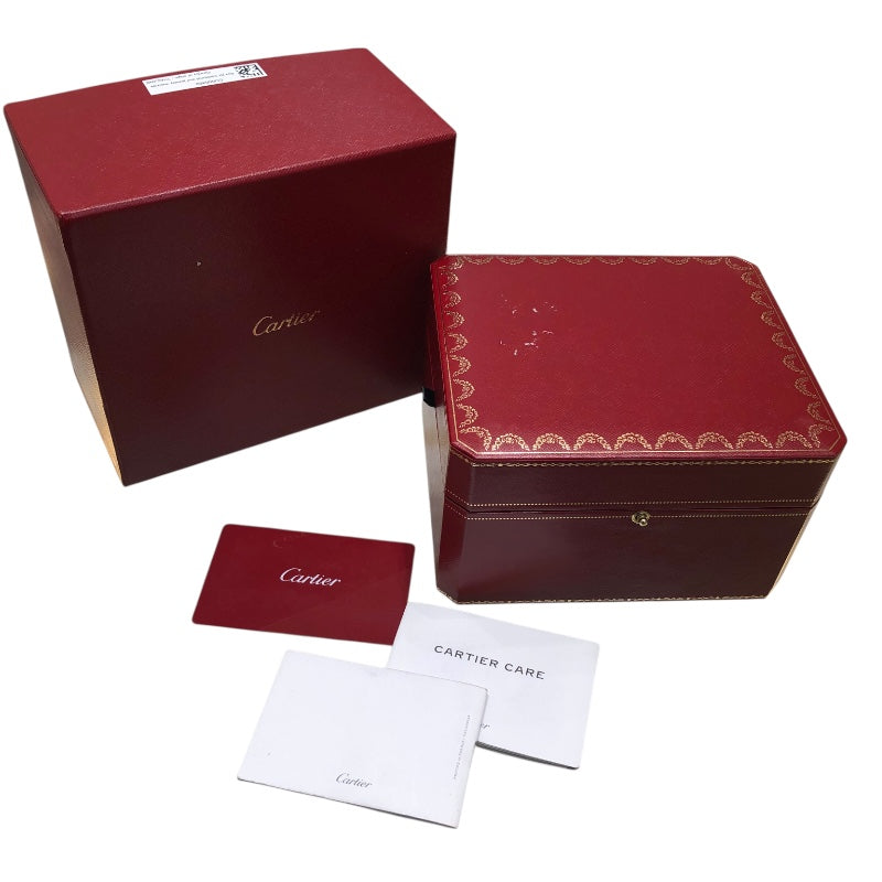 カルティエ Cartier バロンブルー ドゥ カルティエ 33mm WSBB0052 レッド SS レディース 腕時計