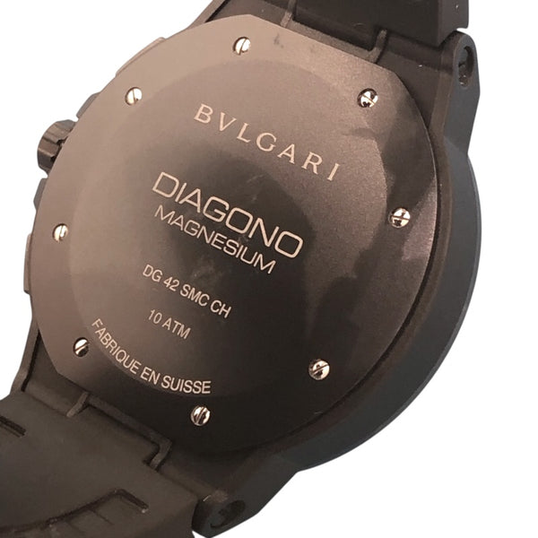 ブルガリ BVLGARI ディアゴノ マグネシウム クロノグラフ DG42BSMCVDCH ブラック マグネシウム メンズ 腕時計