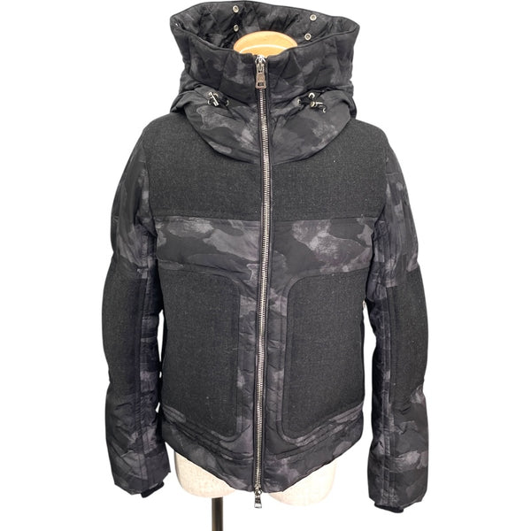 モンクレール MONCLER DEDION ファー付きダウンジャケット A20914136025 53713 グレー ナイロン メンズ ダウンジャケット