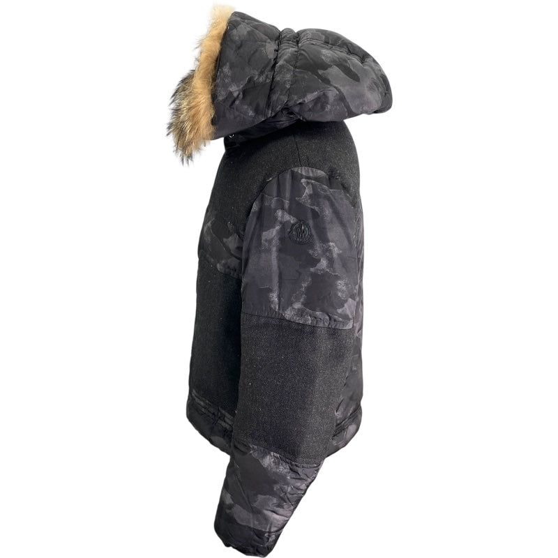 モンクレール MONCLER DEDION ファー付きダウンジャケット A20914136025 53713 グレー ナイロン メンズ ダウンジャケット