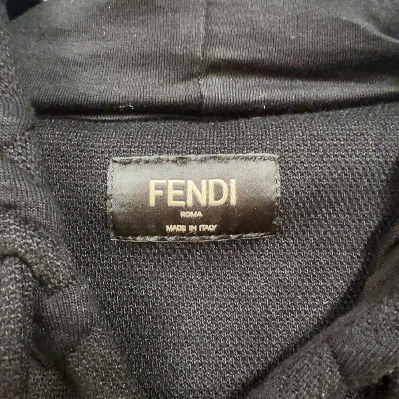 フェンディ FENDI 総柄ジップアップパーカー　2022年 FY0984 ブラック ナイロン メンズ パーカー