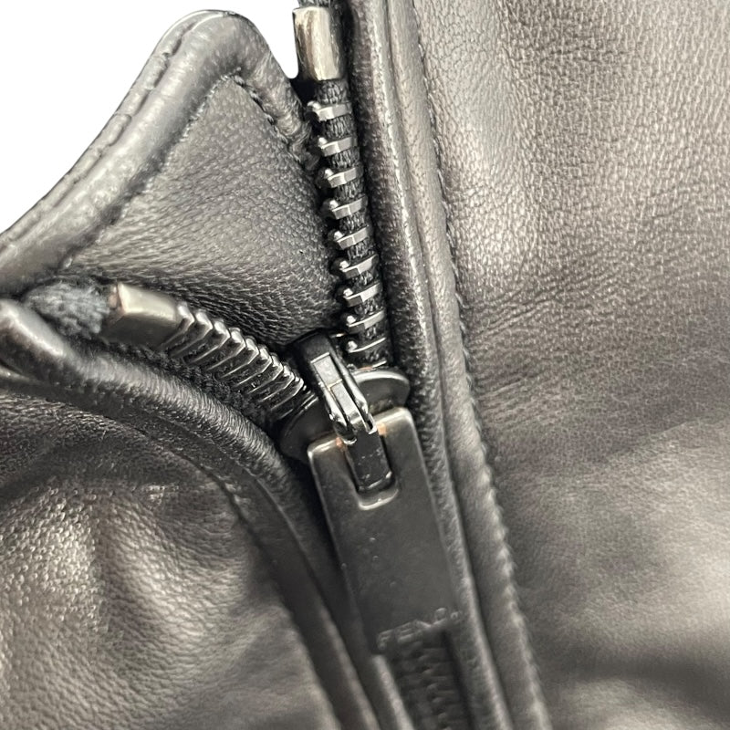 フェンディ FENDI シングルライダース ジャケット FPG346 ブラック レザー メンズ ライダースジャケット