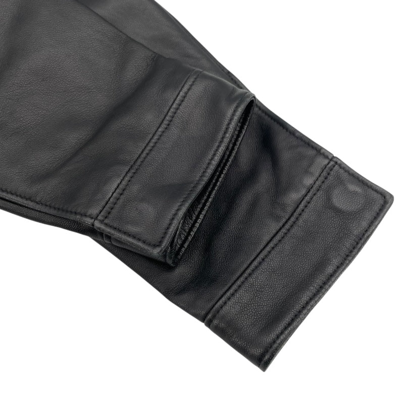 フェンディ FENDI シングルライダース ジャケット FPG346 ブラック レザー メンズ ライダースジャケット
