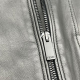 フェンディ FENDI シングルライダース ジャケット FPG346 ブラック レザー メンズ ライダースジャケット
