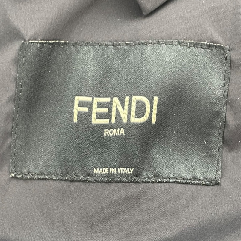 フェンディ FENDI シングルライダース ジャケット FPG346 ブラック レザー メンズ ライダースジャケット