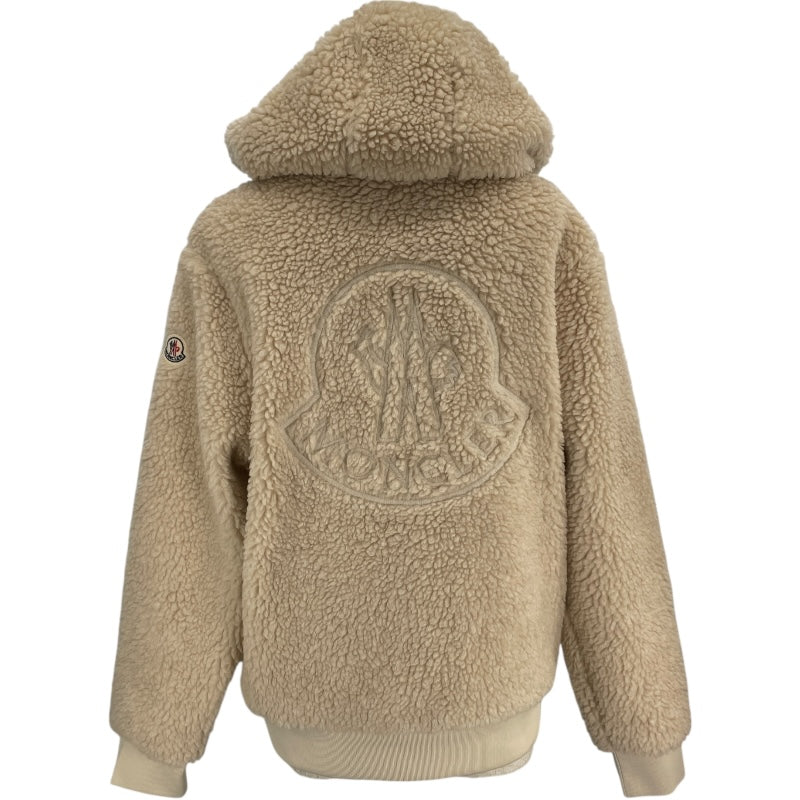 モンクレール MONCLER ジップアップボアパーカー I20918G00023 89A5V アイボリー ポリエステル レディース ブルゾン