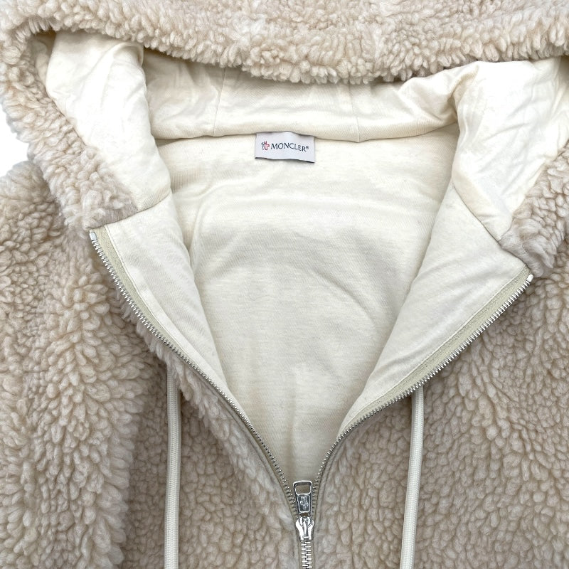 モンクレール MONCLER ジップアップボアパーカー I20918G00023 89A5V アイボリー ポリエステル レディース ブルゾン