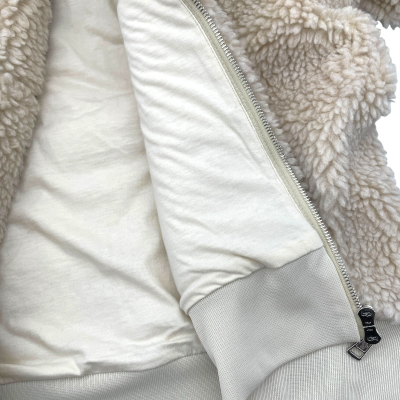 モンクレール MONCLER ジップアップボアパーカー I20918G00023 89A5V アイボリー ポリエステル レディース ブルゾン