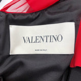 ヴァレンティノ VALENTINO フリルノースリープワンピース B3VA0V51CF レッド×ブラック ウール レディース ワンピース