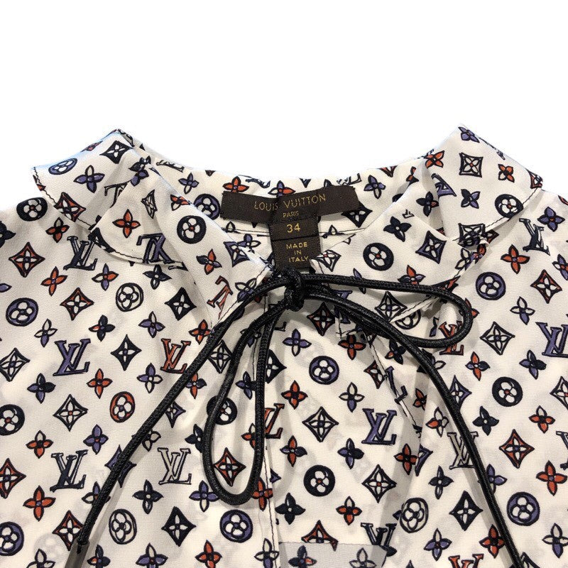 ルイ・ヴィトン LOUIS VUITTON モノグラム柄シルクトップス シルク