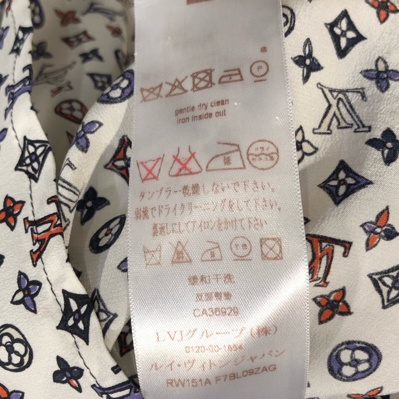 LOUIS VUITTON 総モノグラムシルクフリルカットソー LOUIS VUITTON 総モノグラム シルクフリルカットソー 【公式通販】