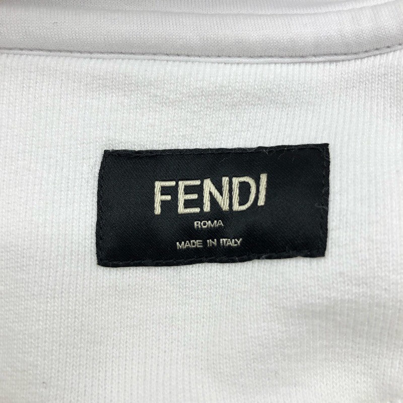 フェンディ FENDI ロゴ刺繍スウェットパーカー FY1143 コットン メンズ パーカー