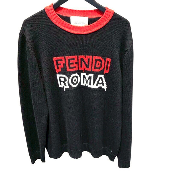 フェンディ FENDI x MARC JACOBS ロゴニットセーター FZX034 ウール メンズ ニット
