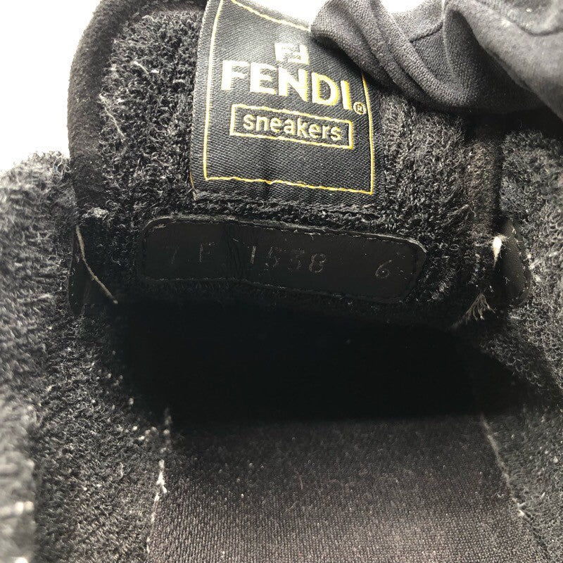 フェンディ FENDI ×FENDACE　ローカットスニーカー ７E1538 ブラック×ブラウン×ゴールド メンズ スニーカー
