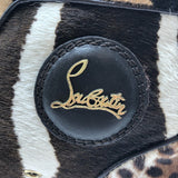 クリスチャン・ルブタン Christian louboutin ハラコ切り替えハイカットスニーカー ヒョウ柄 ハラコレザー レディース スニーカー