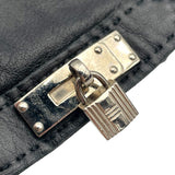 エルメス HERMES カデナチャームグローブ ブラック ラムスキン レディース 手袋