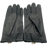 エルメス HERMES カデナチャームグローブ ブラック ラムスキン レディース 手袋