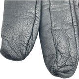 エルメス HERMES カデナチャームグローブ ブラック ラムスキン レディース 手袋