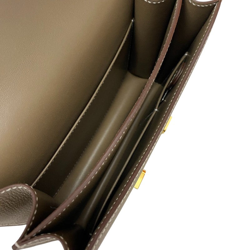 エルメス HERMES コンスタンス3 ミニ W刻 エトゥープ ゴールド金具 エプソン レディース ショルダーバッグ