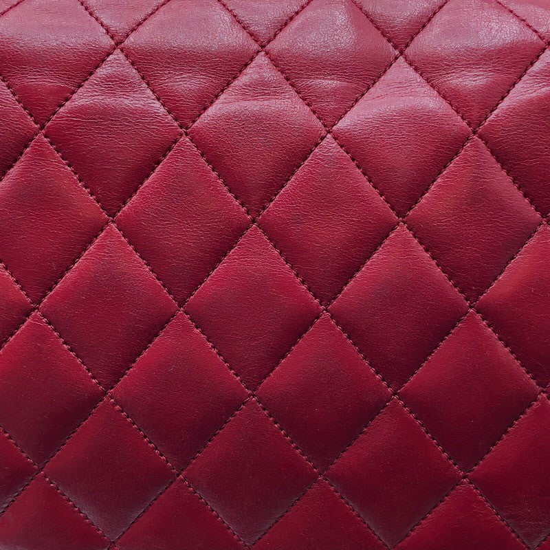シャネル CHANEL ミニマトラッセ レッド×GD金具 ラム レディース ショルダーバッグ
