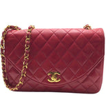 シャネル CHANEL ミニマトラッセ レッド×GD金具 ラム レディース ショルダーバッグ