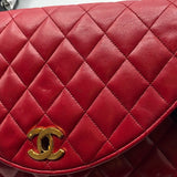 シャネル CHANEL ミニマトラッセ レッド×GD金具 ラム レディース ショルダーバッグ