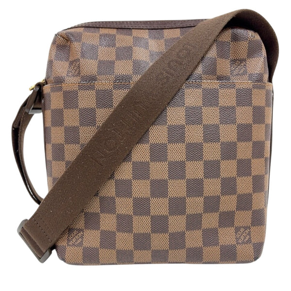ルイ・ヴィトン LOUIS VUITTON トロター・ボブール N41135 ブラウン　ゴールド金具 ダミエ メンズ ショルダーバッグ
