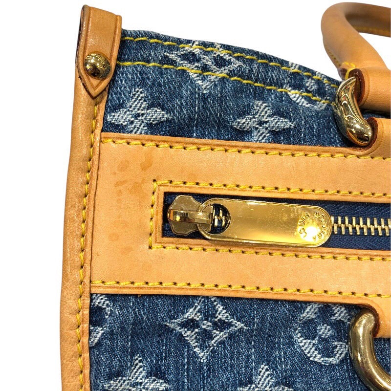 ルイ・ヴィトン LOUIS VUITTON フラットショッパー M95018 ブルー モノグラム・デニム レディース トートバッグ