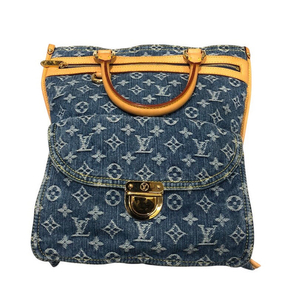 ルイ・ヴィトン LOUIS VUITTON フラットショッパー M95018 ブルー モノグラム・デニム レディース トートバッグ
