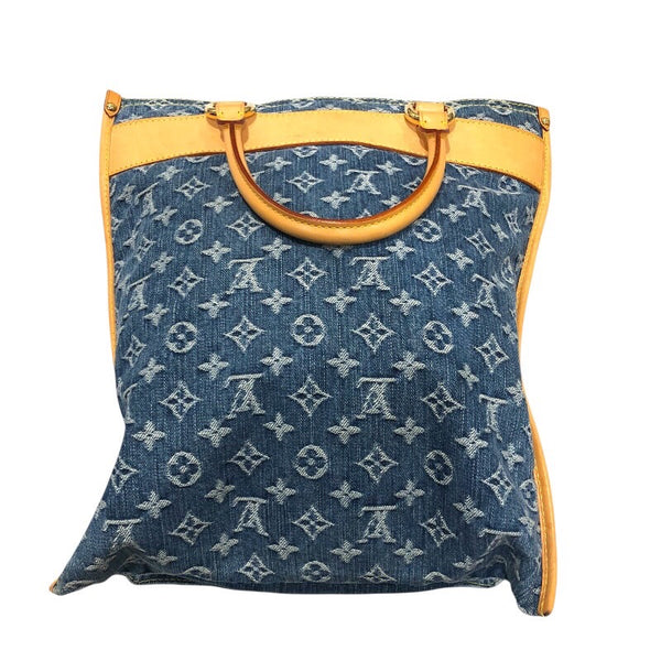 ルイ・ヴィトン LOUIS VUITTON フラットショッパー M95018 ブルー モノグラム・デニム レディース トートバッグ