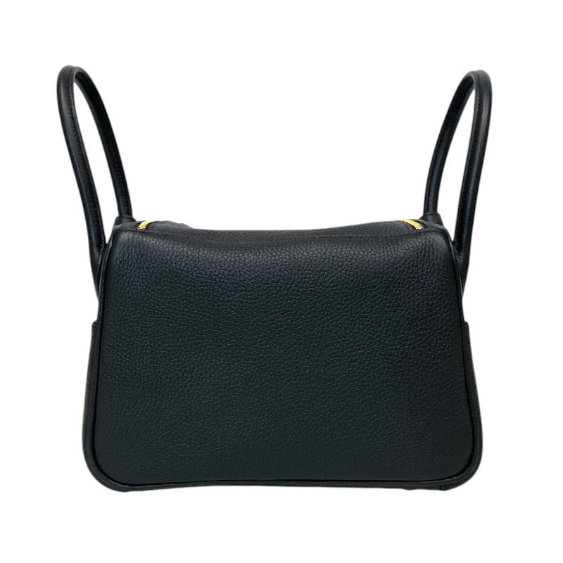 エルメス HERMES リンディ26 W刻 ブラック ゴールド金具 トリヨン レディース ハンドバッグ