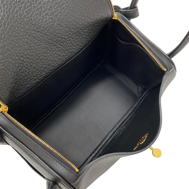 エルメス HERMES リンディ26 W刻 ブラック ゴールド金具 トリヨン レディース ハンドバッグ