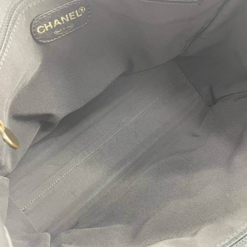 シャネル CHANEL ココマーク レザートートバッグ 5番台 ブラック ラムスキン レディース トートバッグ