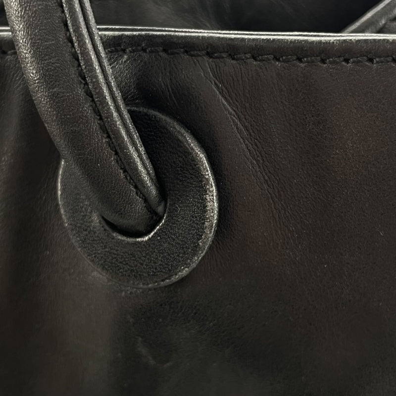 シャネル CHANEL ココマーク レザートートバッグ 5番台 ブラック ラムスキン レディース トートバッグ
