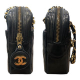 シャネル CHANEL マトラッセ チェーンハンドバッグ 11番台 ブラック GD金具 ラムスキン レディース ショルダーバッグ