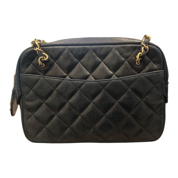 シャネル CHANEL マトラッセ チェーンハンドバッグ 11番台 ブラック GD金具 ラムスキン レディース ショルダーバッグ