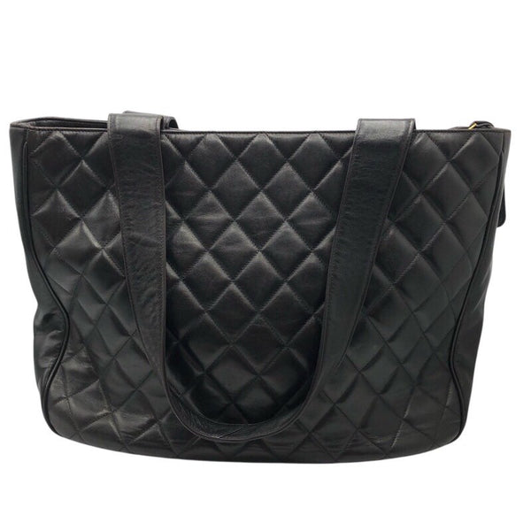 シャネル CHANEL マトラッセ レザートートバッグ ブラック×GD金具 ラムスキン レディース トートバッグ