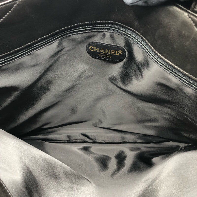 シャネル CHANEL マトラッセ レザートートバッグ ブラック×GD金具 ラムスキン レディース トートバッグ