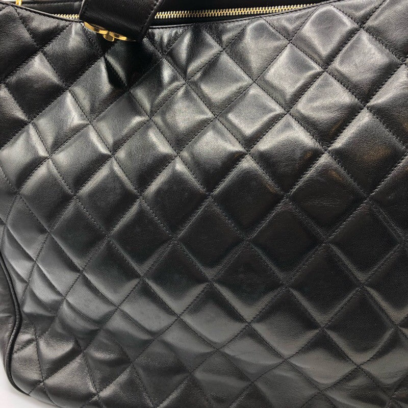 シャネル CHANEL マトラッセ レザートートバッグ ブラック×GD金具 ラムスキン レディース トートバッグ