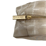 シャネル CHANEL ニュートラベルライン ボストンバッグ A15828 10番台 ベージュ ナイロンジャガード レディース ハンドバッグ