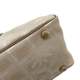 シャネル CHANEL ニュートラベルライン ボストンバッグ A15828 10番台 ベージュ ナイロンジャガード レディース ハンドバッグ