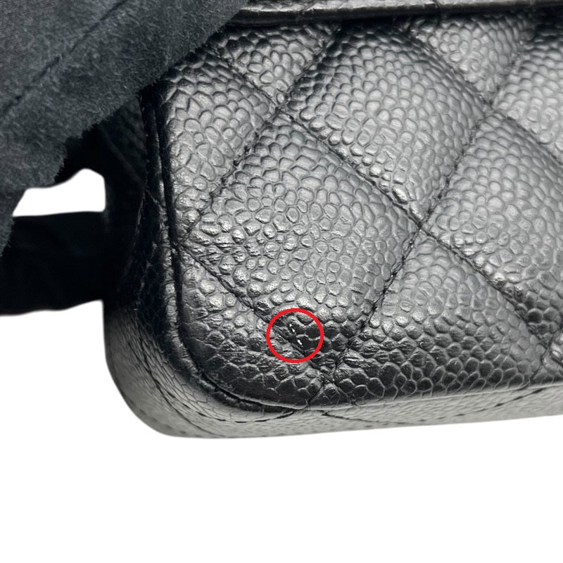 シャネル CHANEL マトラッセ25 A01112 ブラック ゴールド金具 キャビアスキン レディース ショルダーバッグ