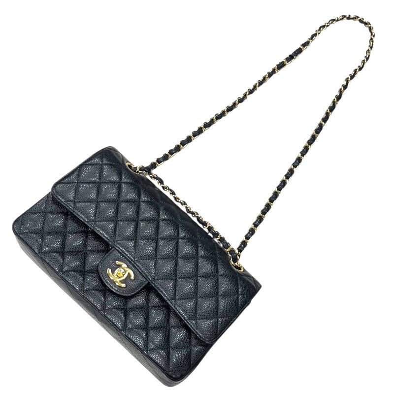シャネル CHANEL マトラッセ25 A01112 ブラック ゴールド金具 キャビアスキン レディース ショルダーバッグ